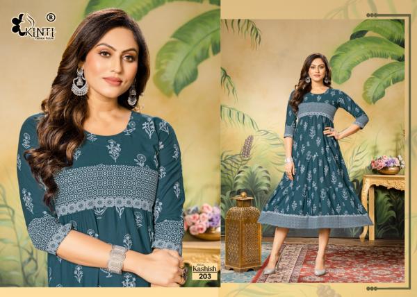 Kinti Kashish Vol 2 Rayon Designer Long Kurti Collection